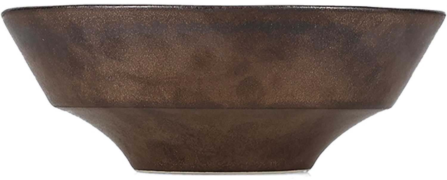 Fameilleur kom 18 x 6,5 cm goud Cone set van 4 - porseleinen serveerkom en schaaltje, voor ontbijt, muesli, soep, dessert, snacks en bijgerechten, vaatwasser- en magnetronbestendig, voedselveilig, servies voor thuis, restaurant en horeca