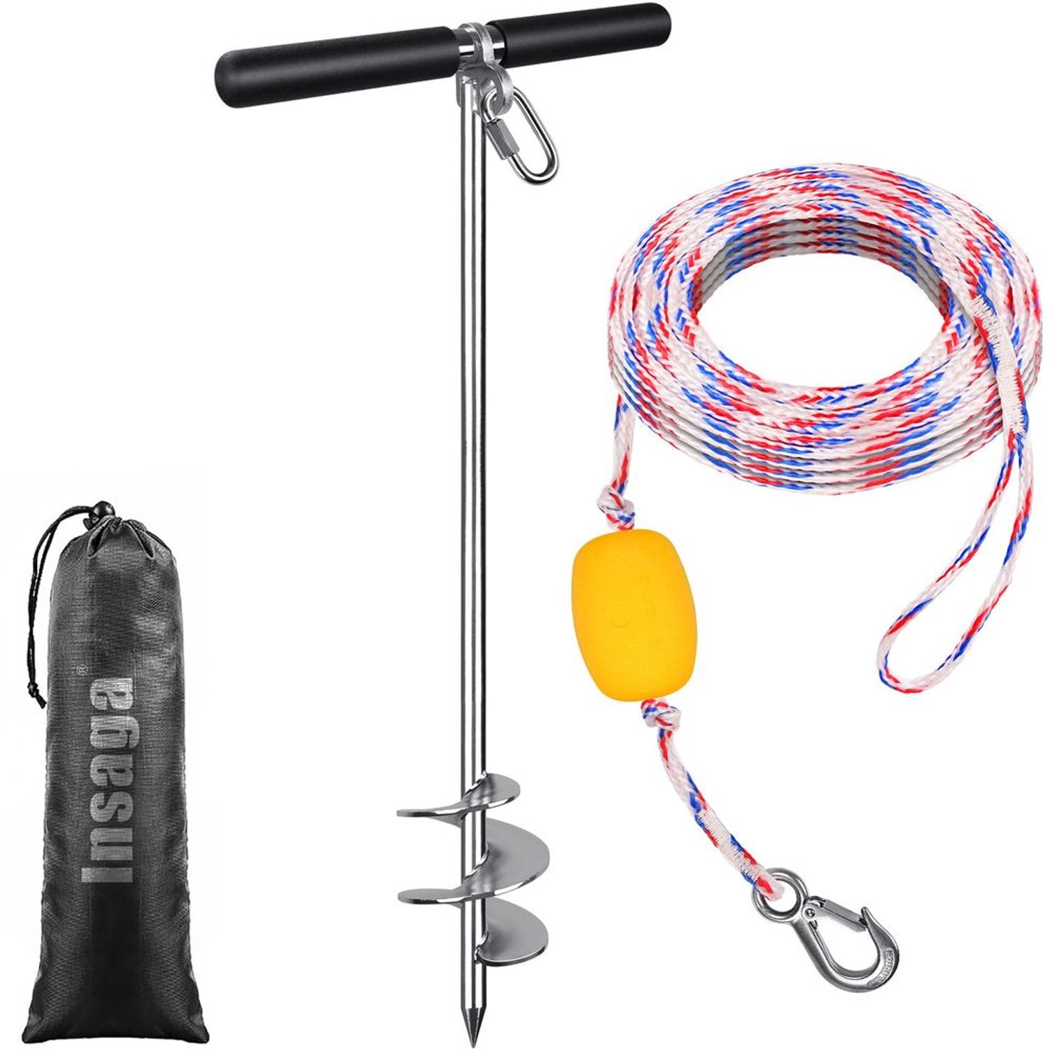 36" Boot Anker met 9,8m Touw van RVS