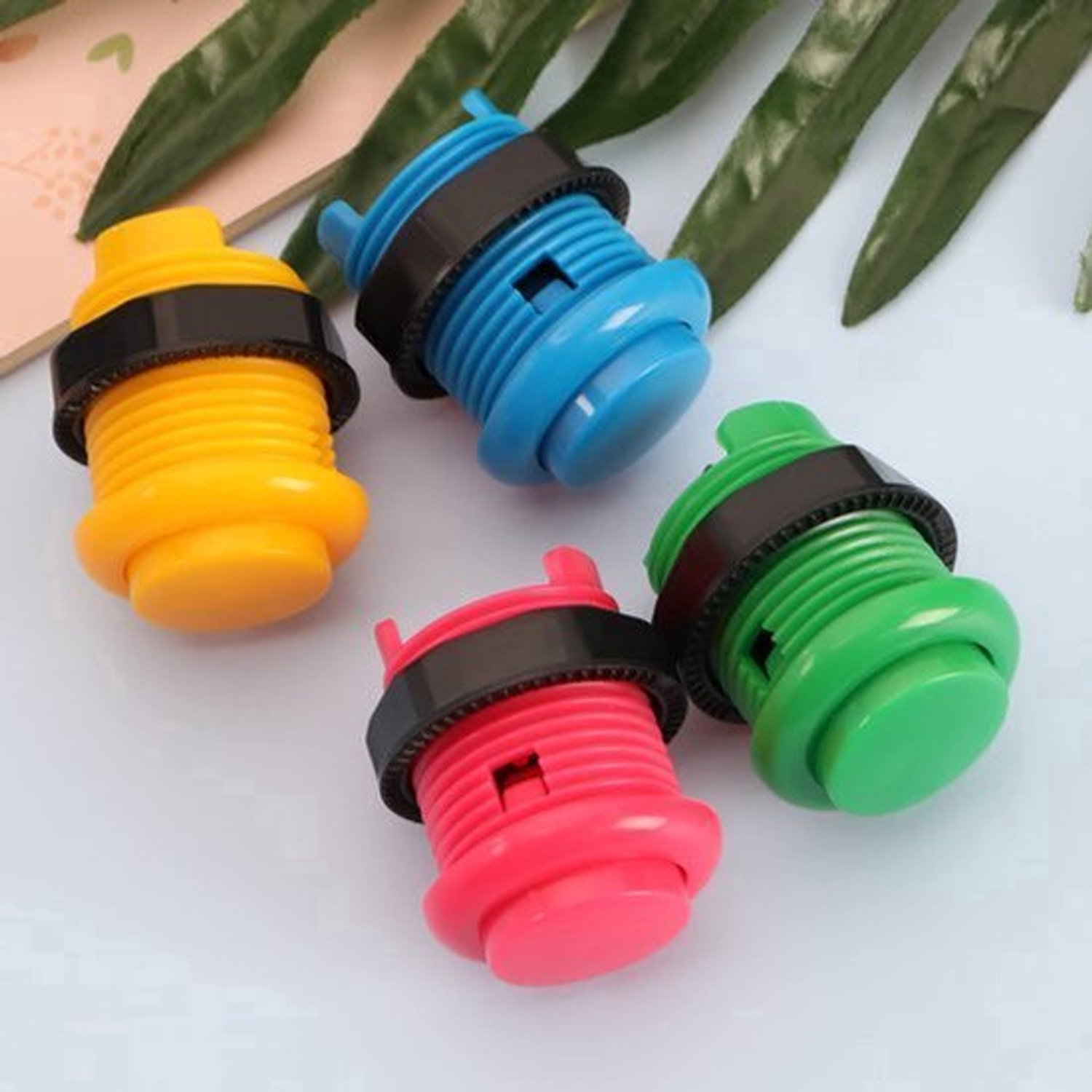 8 stuks drukknop compatibel met arcade machine games veelkleurige videogames knop games vervangende accessoires 4 kleuren