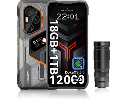 Blackview XPLORE 6 Robuuste 5G Smartphone - 6,73" 3.2K AMOLED Scherm - 12000mAh Accu 120W snelladen - 18GB RAM + 1TB ROM - IP68 IP69K MIL-STD-810H - Drievoudige 50MP Camera + GI Teleconverter - Android 16