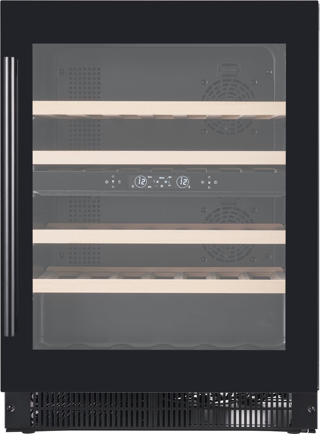 La Réserve RWXS244FN1 - Luxe Wijnklimaatkast 2 Zones – 44 Flessen – Inbouw & Onderbouw Wijnkoelkast Zwart 44 Flessen 60 cm