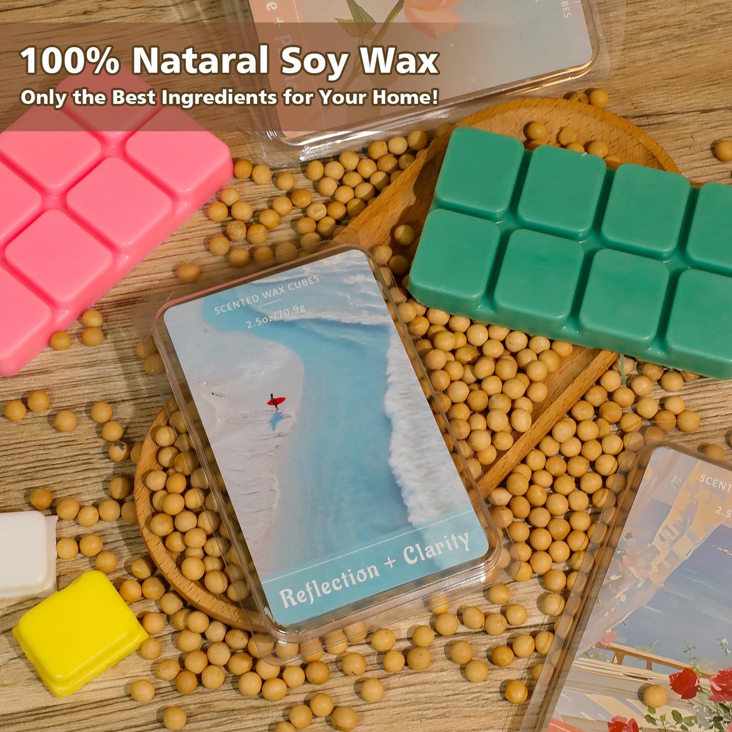 Geurkaars Wax Melts Set met 4 Themas