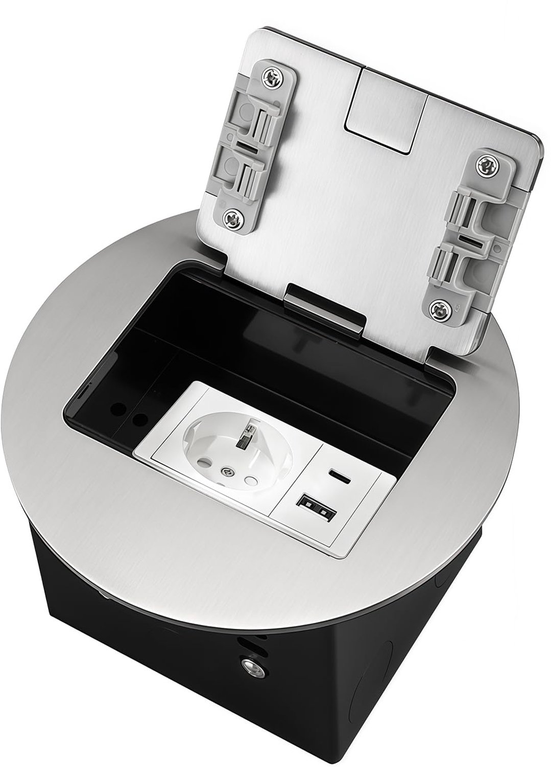 Vloertank met RVS Behuizing en USB A+C Aansluitingen