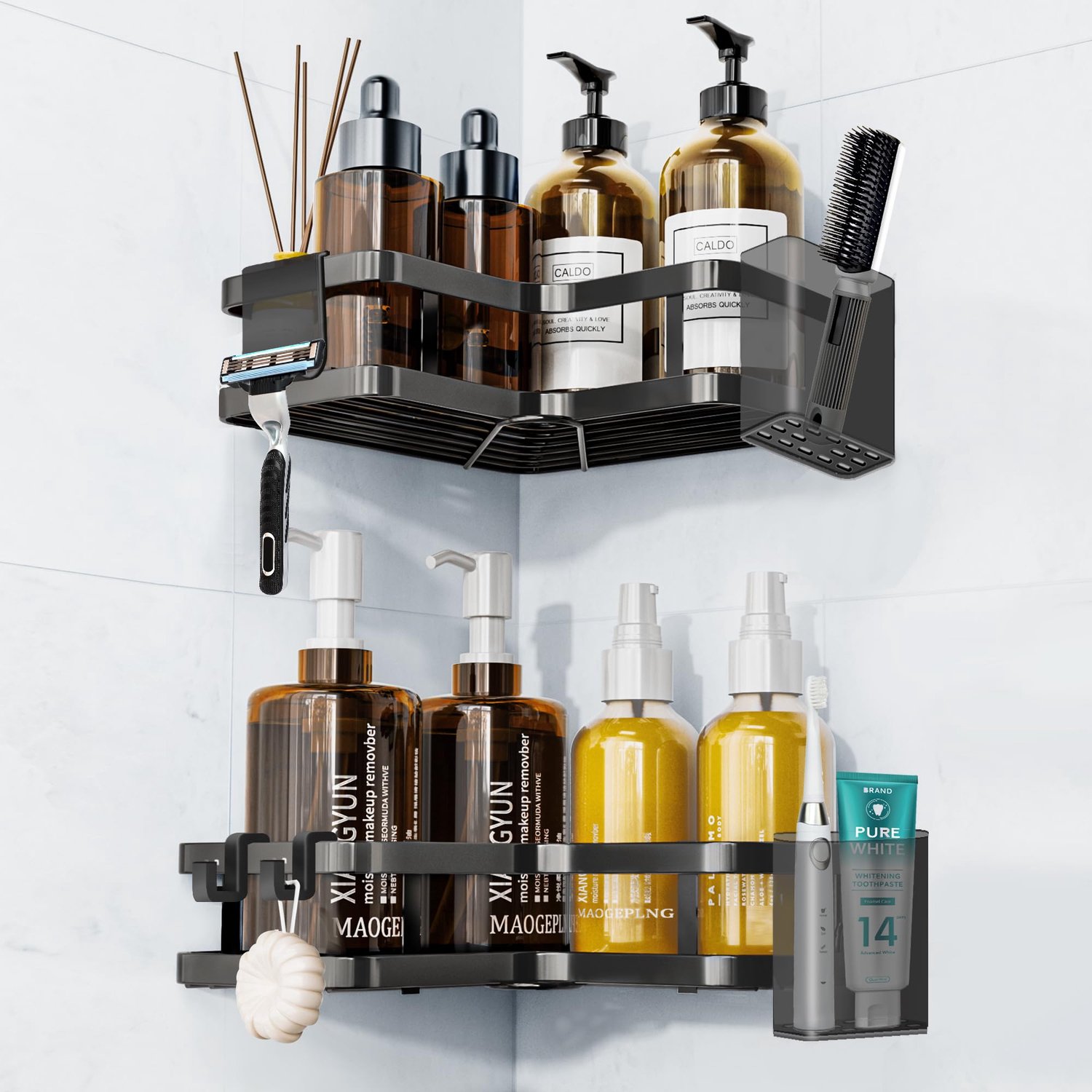 Set van 4 Badkamer Organizers Zonder Boren