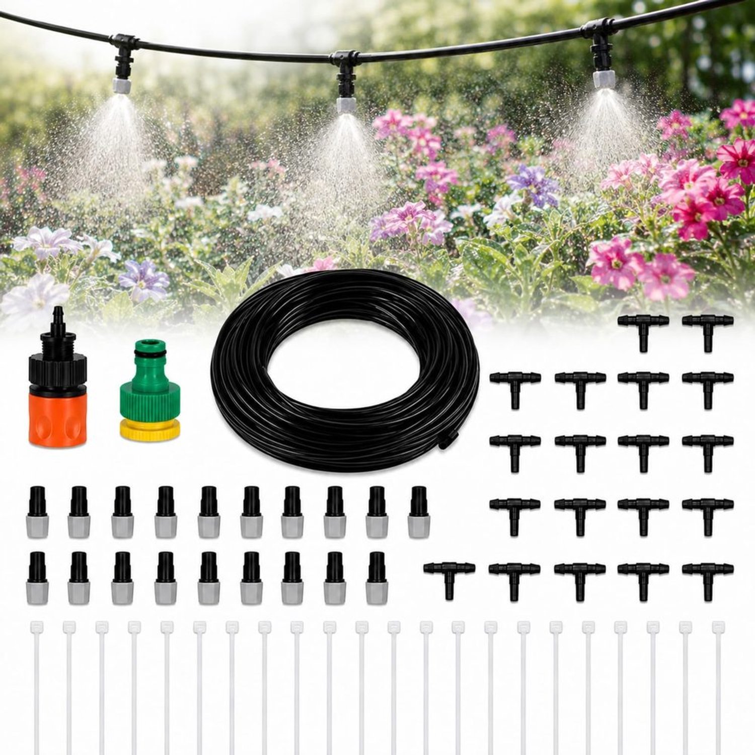 Misting Koelsysteem voor Tuin met 15 Meter Slang