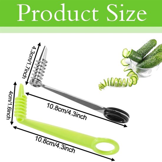 2 Stuks Spiral Slicers voor Groenten en Fruit — afbeelding 5