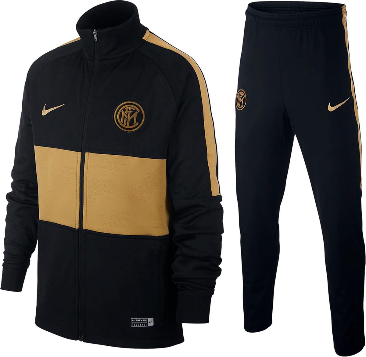 Grazen bereik Belastingbetaler Nike Inter Milan Dri-Fit Strike Trainingspak - Maat 128 - Unisex -  zwart/goud Maat... | bol.com