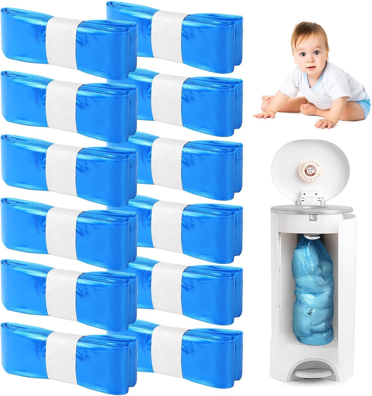 Navulfolie voor luieremmer - 12 stuks, 4,5 m