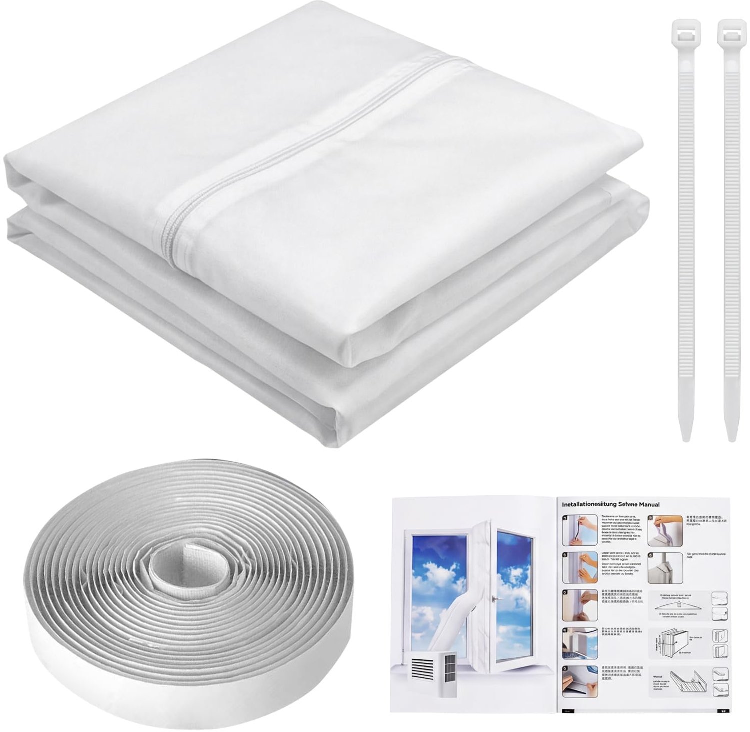Draagbare Airconditioner Raam Kit met Waterdichte Afsluiting