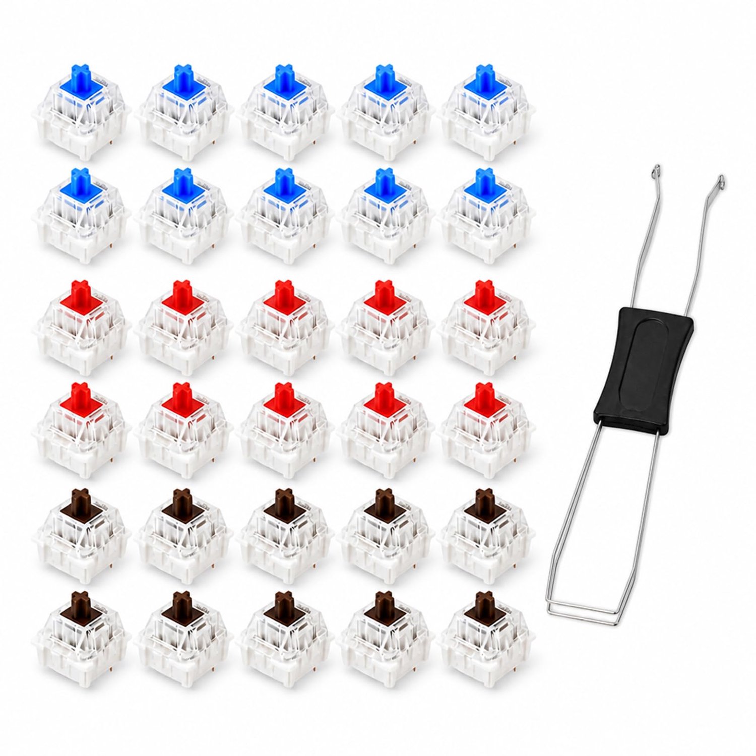 Set van 30 Hot Swappable Switches - Diverse Typen voor Mechanische Toetsenborden