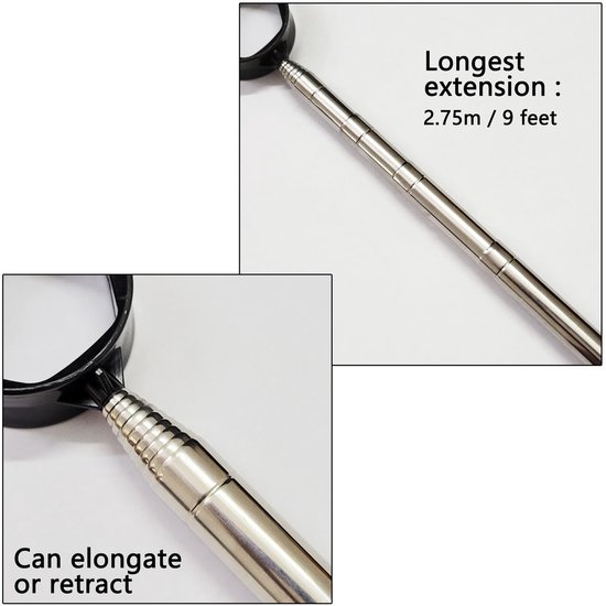 Golfballretriever 280cm - Telescoop - Lichtgewicht - Antislip Handgreep - Veiligheidskoord - Schokbestendig en duurzaam - Golfballpicker — afbeelding 2