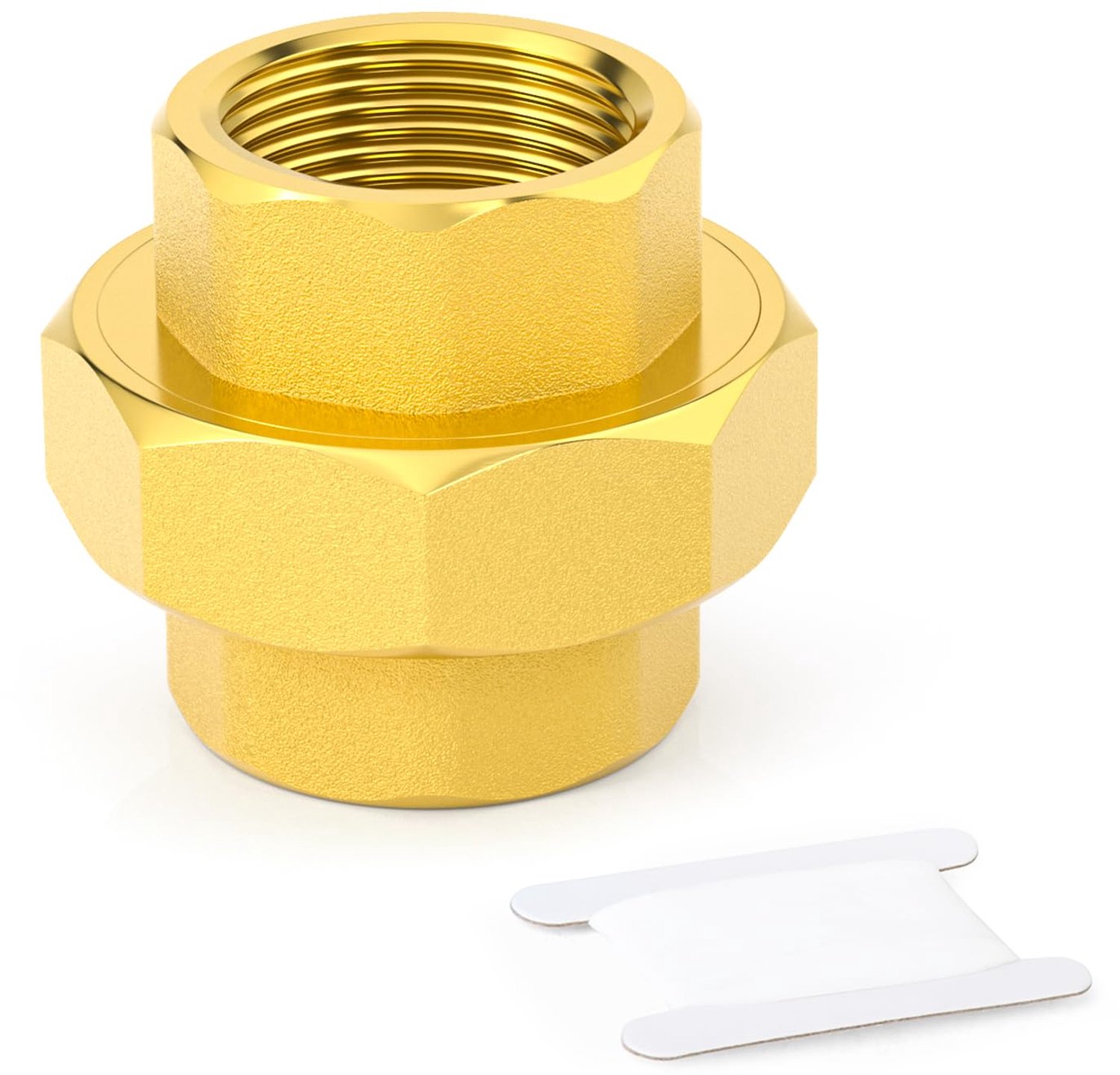 Messing Koppeling 1-1/2" BSP - Vrouwelijke Pijpfitting - Adapter voor Aansluiten/Verlengen - Corrosiebestendig - Werkdruk 1 MPa - Temperatuurbereik -53 °C tot 120 °C