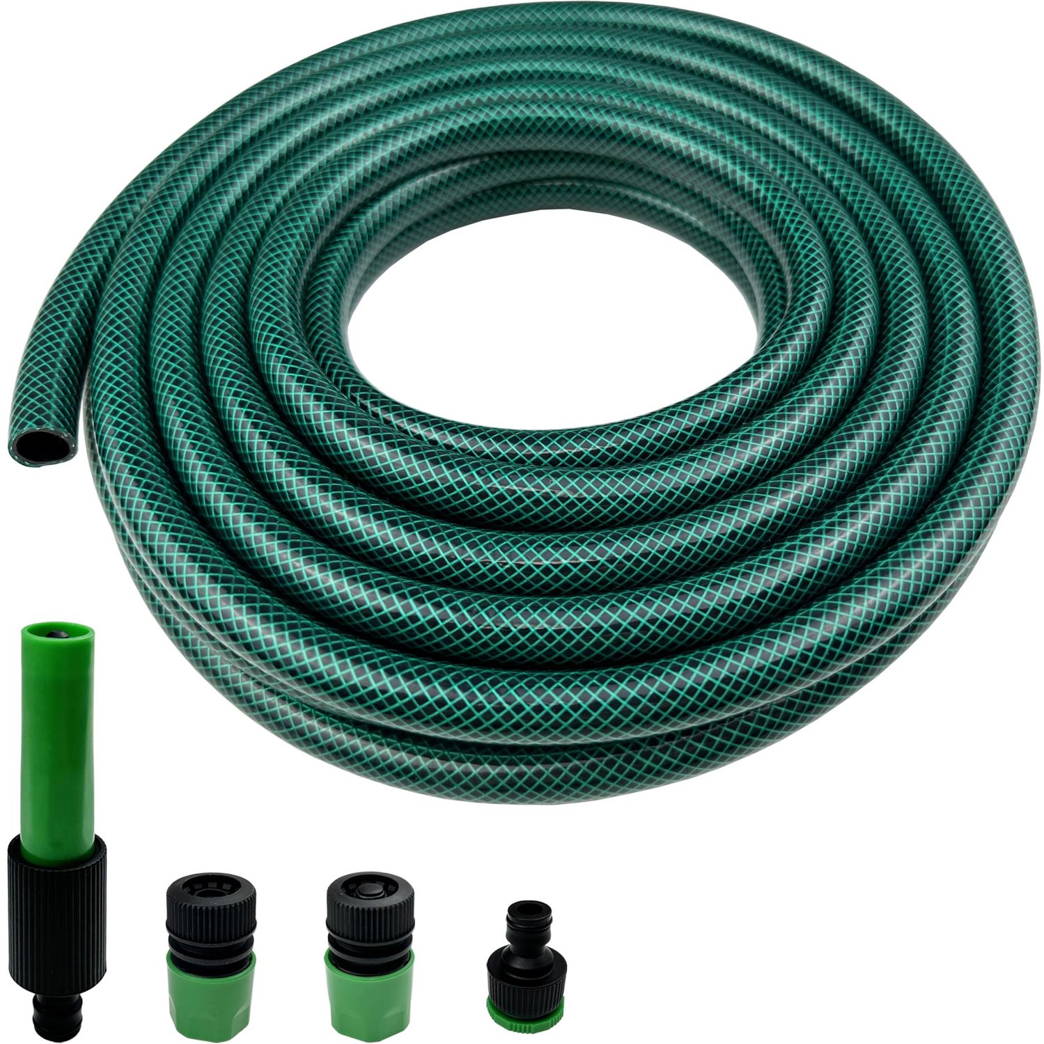 PVC Tuinslang - 10 Meter met Snelsluiting - Groen