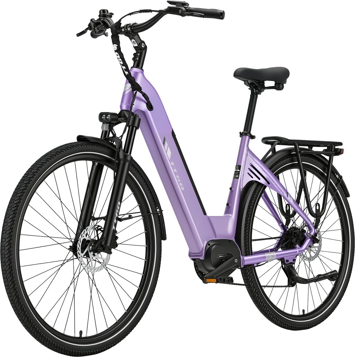 TTGO C7SE E-bike - 25 km/u - 28inch - 130km actieradius - 250W motor - 36V18Ah accu - 75NM - paars