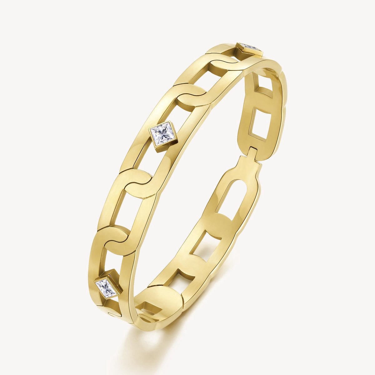 BROSWAY BWY20 GOLD-PLATED ARMBAND MET KRISTALLEN 1 STUK