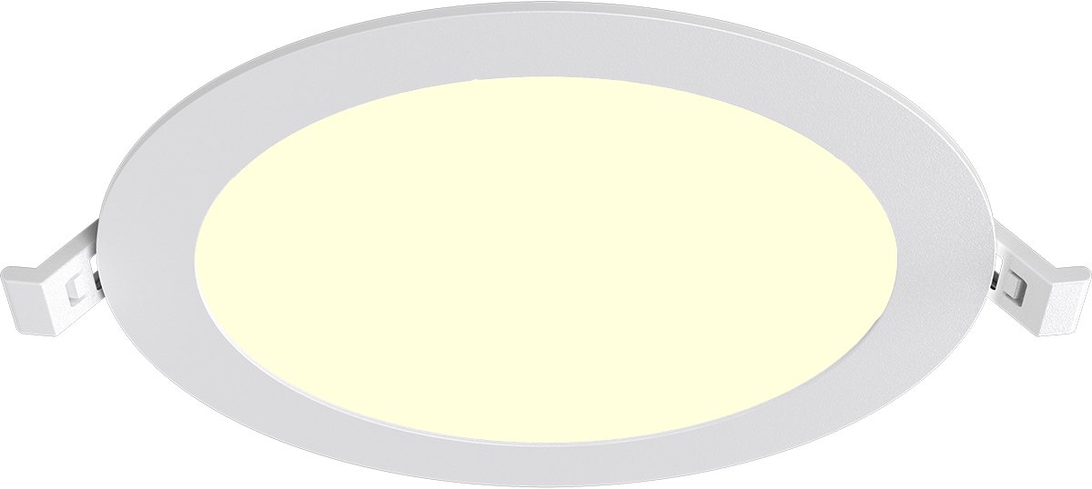 LED Downlight Inbouwspot Dimbaar - Brinton Thin - 12W 1120lm 120° Bundelhoek - Warm Wit 3000K - IP40 - Rond - Wit - Ø170mm Buitenmaat - Ø150mm Zaagmaat