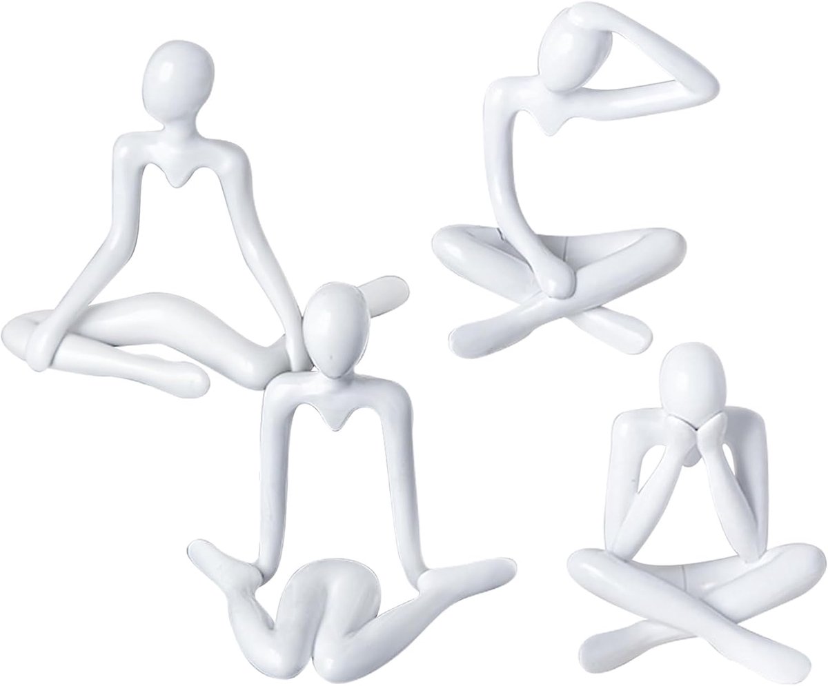 Denkerbeeld - Set van 4 - Modern - Wit
