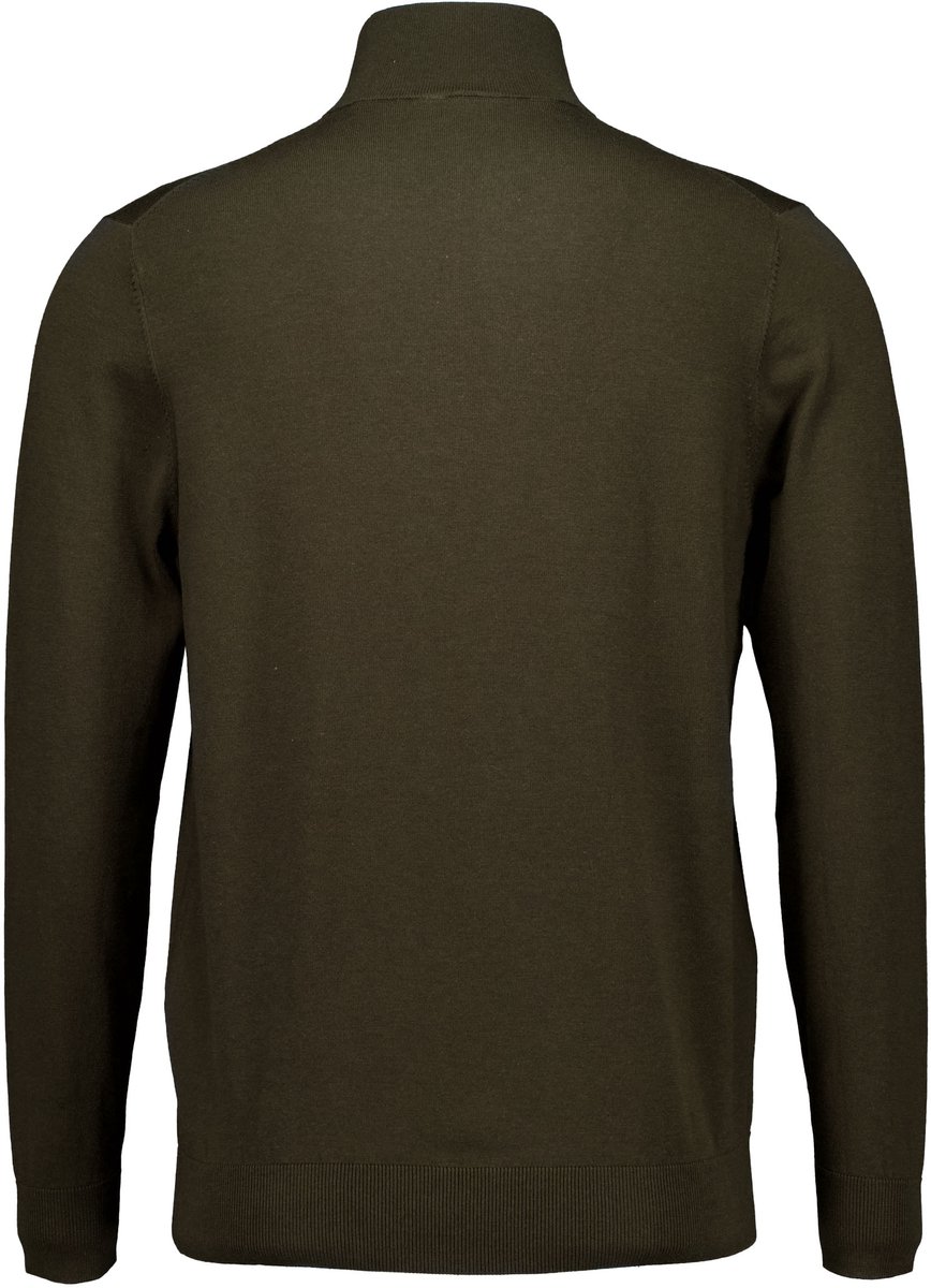 Profuomo - Trui Donkergroen Profuomo Half Zip Pullovers Donkergroen Ppxj30002