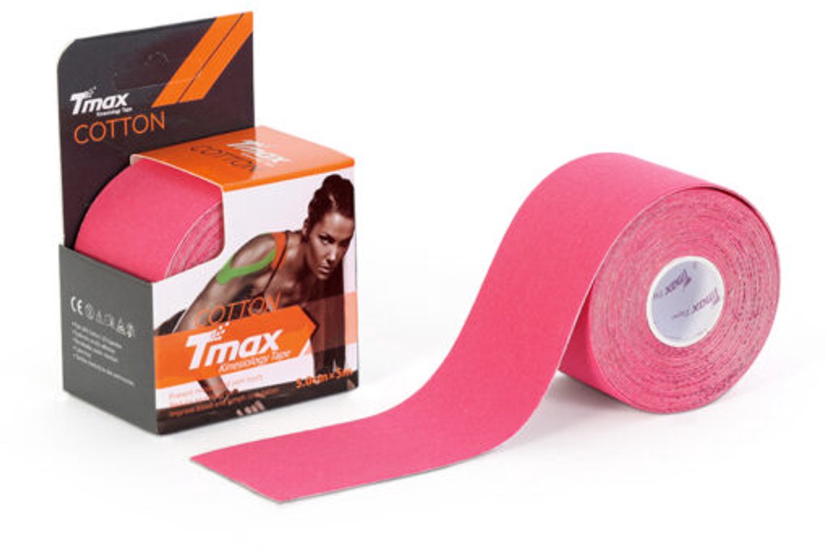 Tmax Kinesiologietape - Sporttape - Roze - 50 cm x 5 m