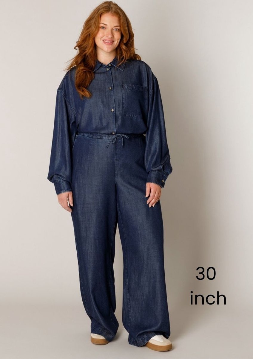 BASE LEVEL CURVY Noella Bottoms - Mid Blue - maat W1(48) / L30