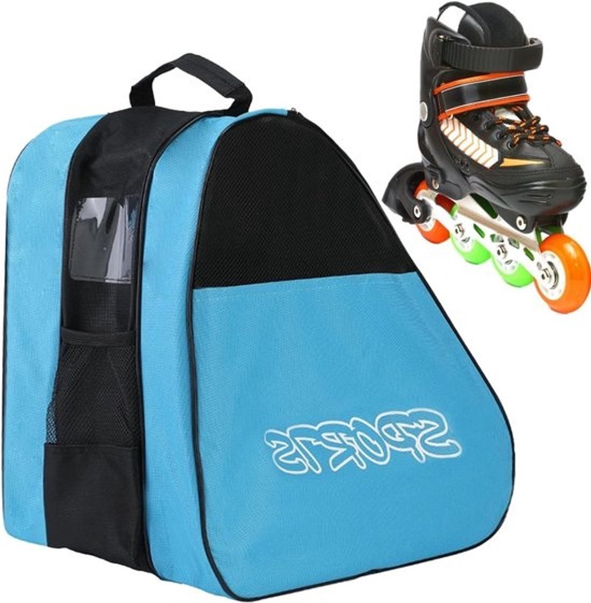 Rolschaatsen Tas - Skate Draagtas - Sportuitrusting Opbergen - Drielaags Ontwerp - 41 x 25 x 39 cm - Blauw