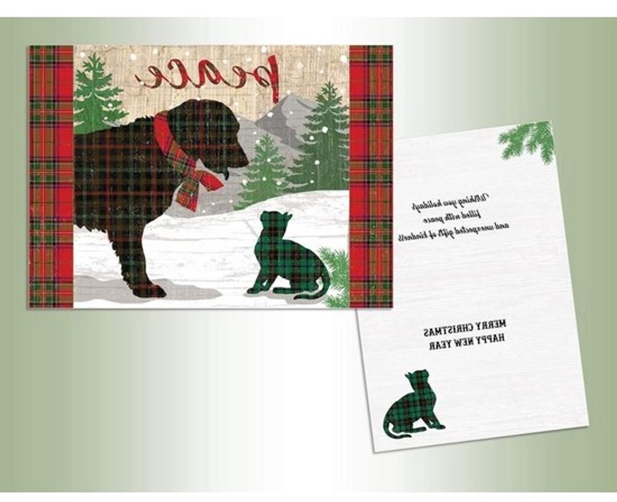 Kerstkaarten Set - Wenskaarten Kerst - Kerstgroeten Versturen - Full Colour Binnenkant - 5x7 inch - Meerkleurig