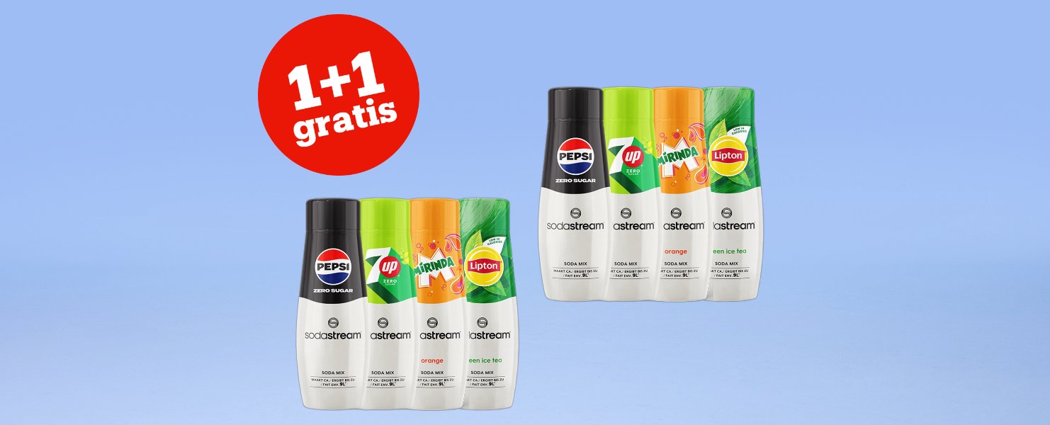 1+1 gratis op