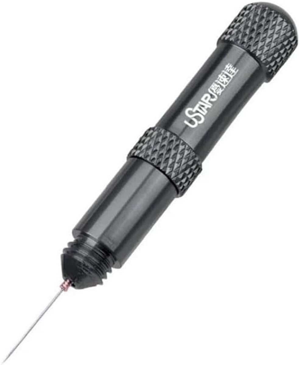 Metalen Lijm Applicator - Naald Dispenser - Gedetailleerd Knutselen - Nauwkeurige Lijmdosering - 9 x 6 x 2 cm - Zwart
