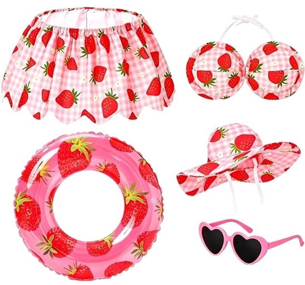 Eend Bikini Set - Zwemring Set - Zomerse Feesten - Grappige Accessoires - 25x30x4 cm - Geel