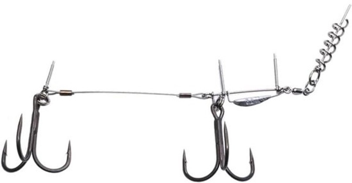 Stinger Rig - Kunstaas Rig - Snoek Vissen - Gehard RVS Componenten - 2/0 - Zilver