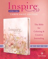 NLT Inspire Catholic Bible Large Print, Pink Fields