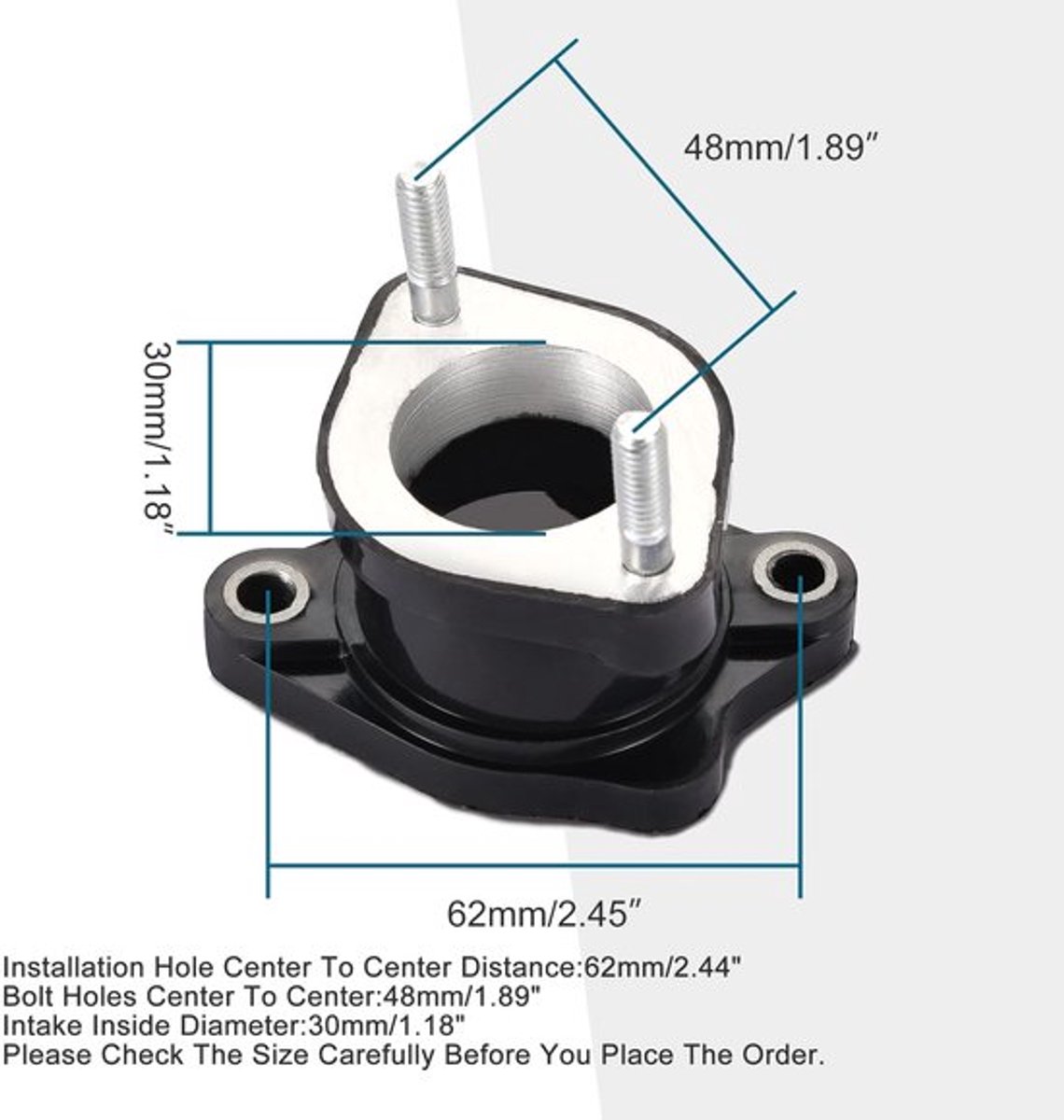 Store_9 - Suction Tube - 30 mm - Geschikt voor CG 250cc - Ideaal voor Go Kart en