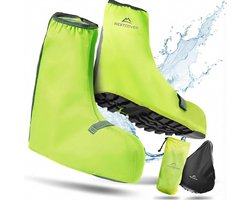 Nextcover® Overschoenen Waterdicht | 100% Waterdichte Regenschoenen Fiets | Reflecterende Schoenovertrek Herbruikbaar| Regenhoezen voor Schoenen | Overschoenen | Schoenbescherming | Fietsoverschoenen
