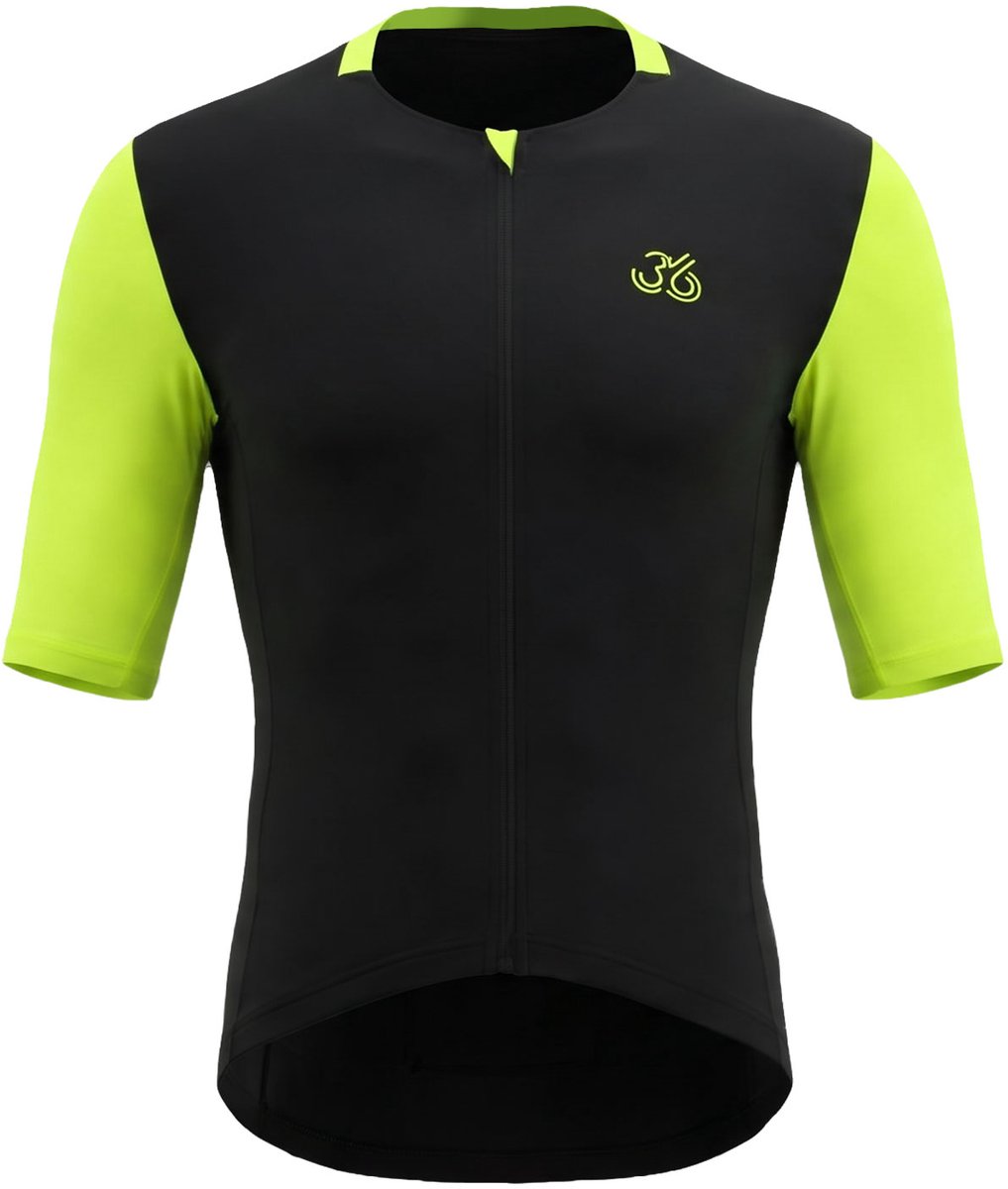 Volt Wielershirt - Zwart-Neon - Unisex