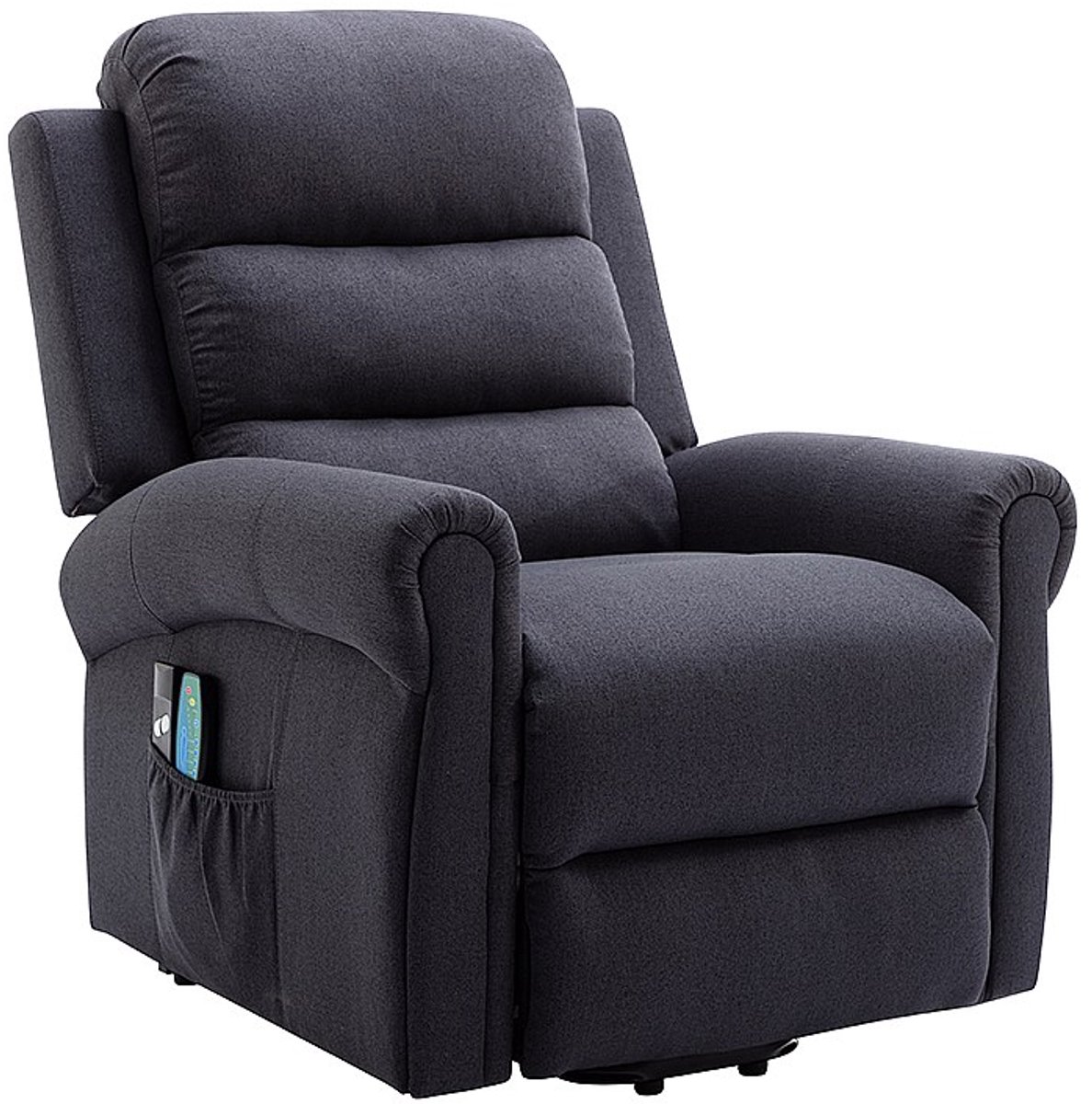Vente-unique Massagestoel met elektrische sta-op functie - Antraciet - LOVARI