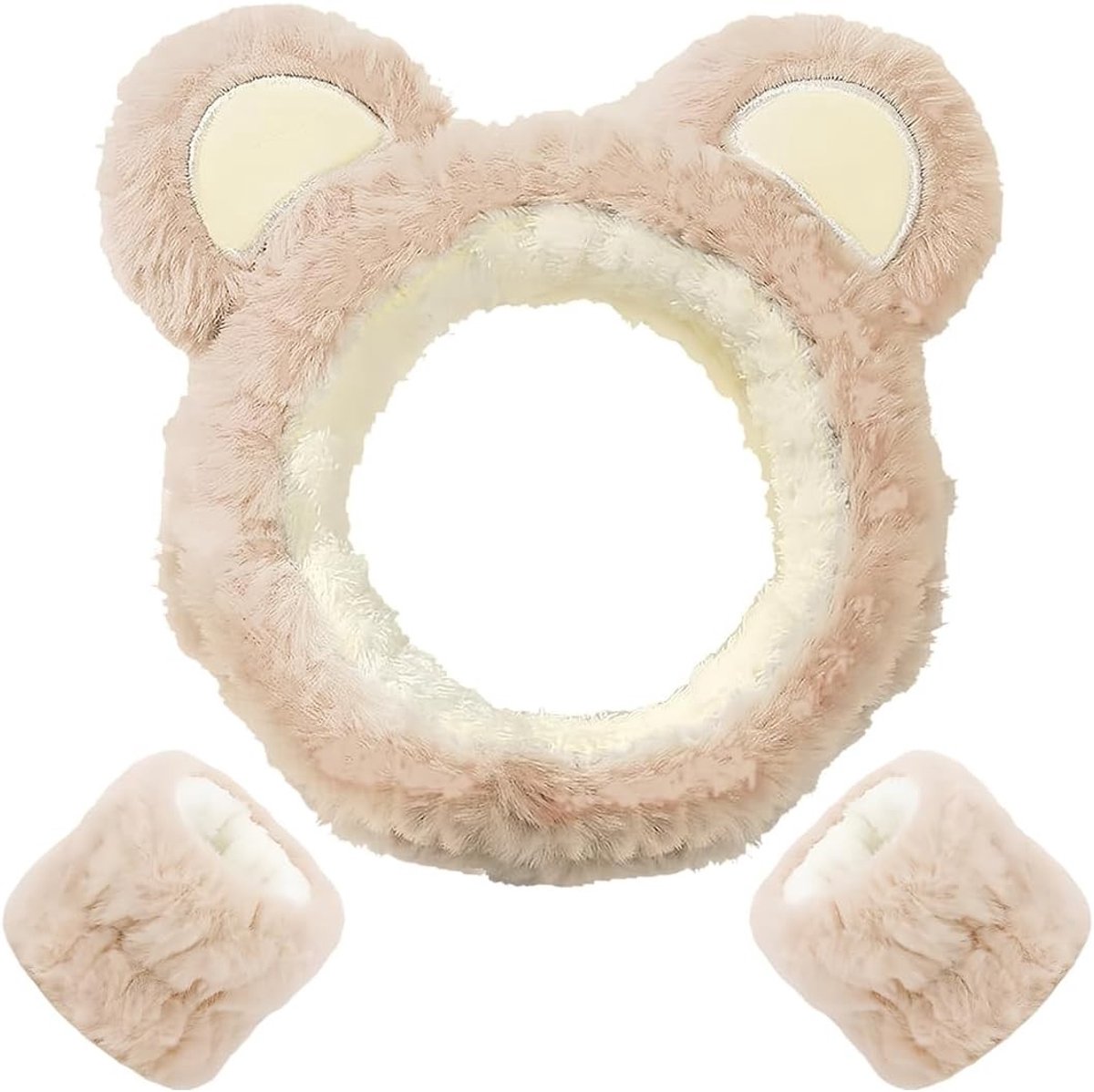 3 Stuks Haarbanden voor Vrouwen - Elastische Make-up Bands voor Gezichtsreiniging, Douche en Spa Massages