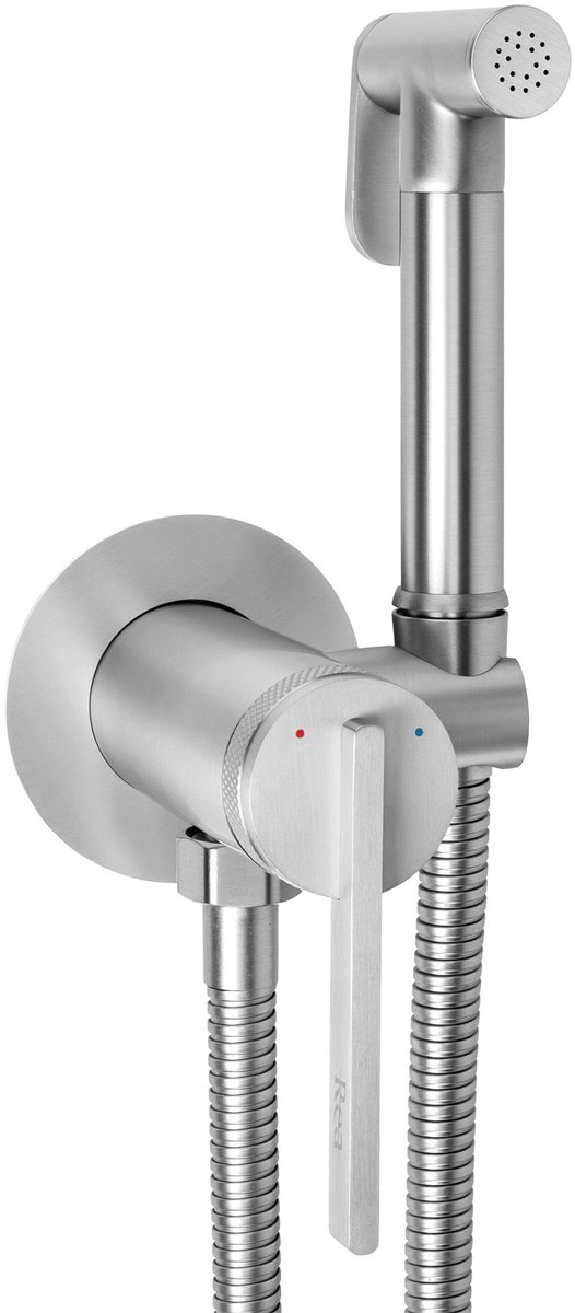 Rea - Mitigeur De Bidet Grace Brush Nickel - 5,5 x 2 x 12,5 cm