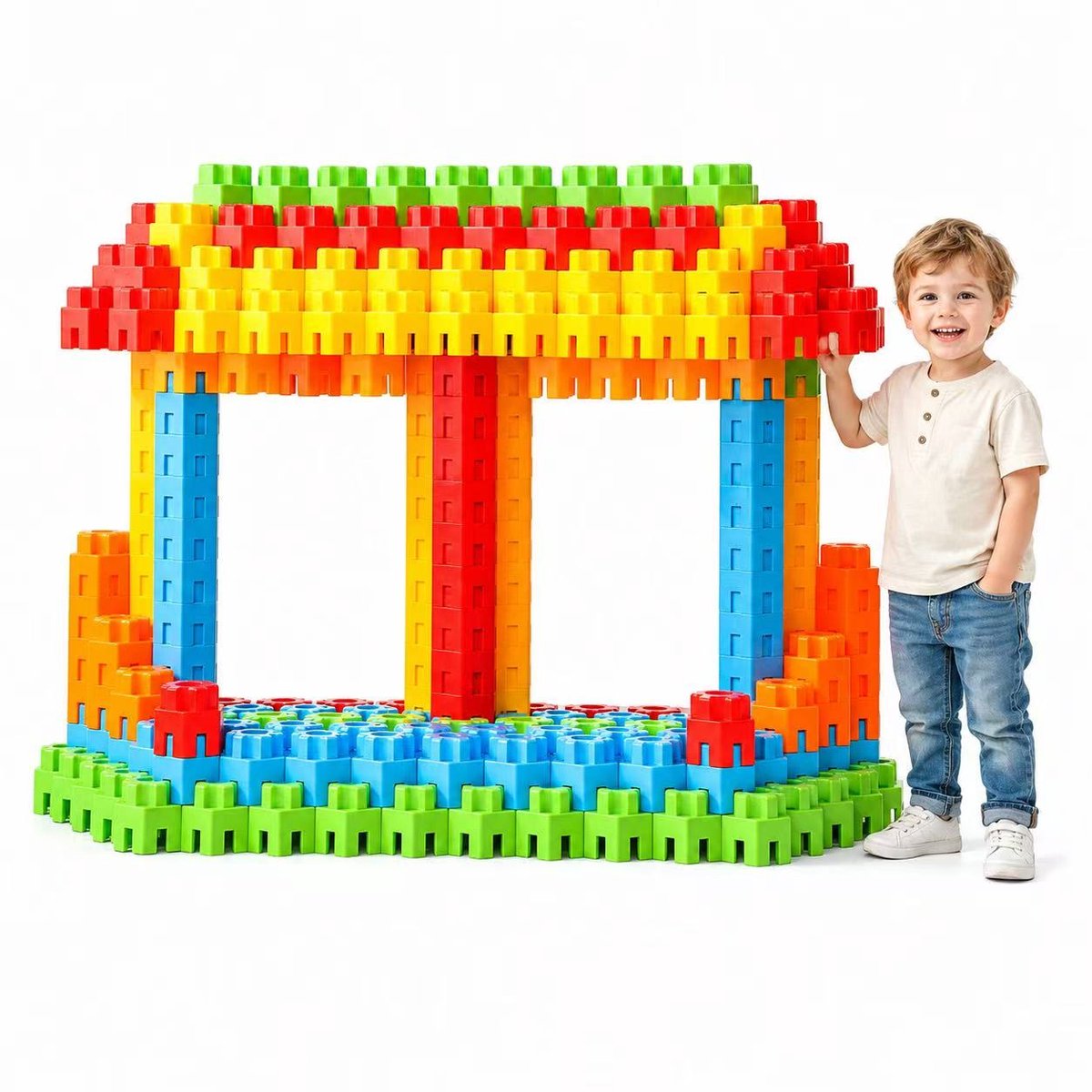 Russle Groot Constructiespeelgoed Hexagon - 50 stuks