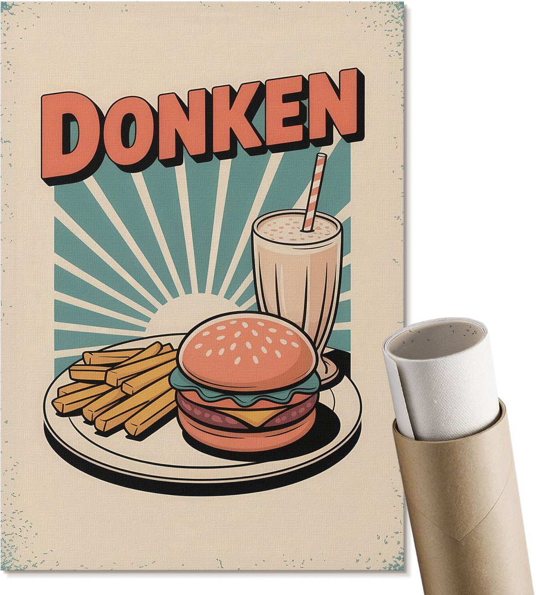 Coloray Polycanvas Wandposter - Stockholm Open, Poster - A3 - Blauw Patroon - Rechthoek - Muurkunst - Woonkamer, Slaapkamer, Kantoor - Modern
