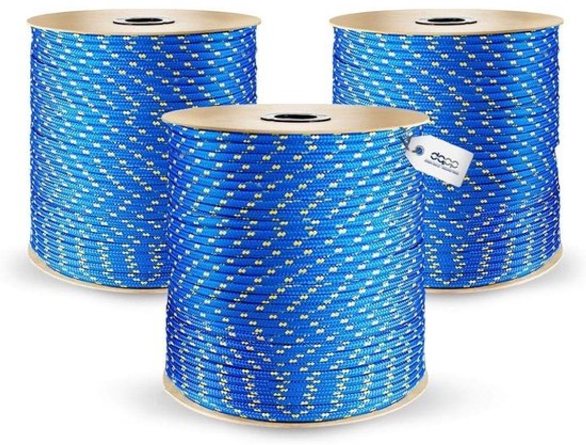Gevlochten Touw - Textielkoord Kunststof - Buiten Gebruik - Hoge Draagkracht - 2mm 100 Meter - Rood