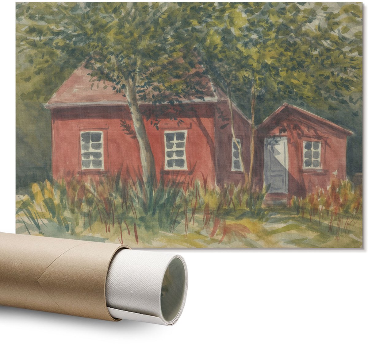Coloray Canvas Poster Polycanvas - S Nachts Autorijden, Illustratie - A1 - Blauw Poster - Rechthoek - Decoratieve poster - Kantoor - Popcultuur