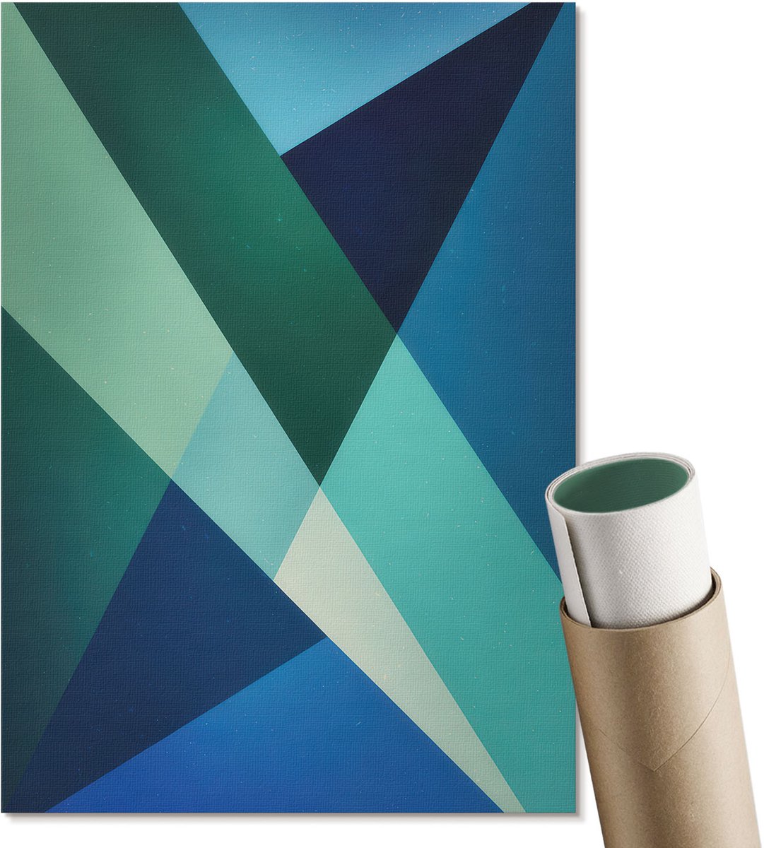 Coloray Polycanvas Poster - Rabarbergeheim, Fotografie - A3 - Groen Illustratie - Rechthoek - Wandkunst - Woonkamer, Slaapkamer, Kantoor - Expressief