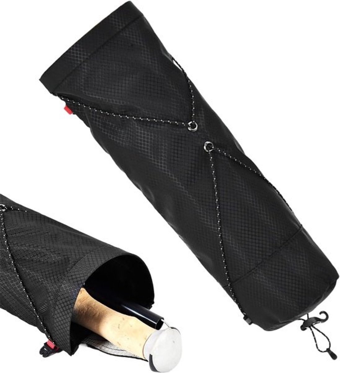 Wandelstok Tas - Trekkingstok Hoes - Outdoor Avontuur - Versterkte Bodem - 35 x 9.5 cm - Zwart