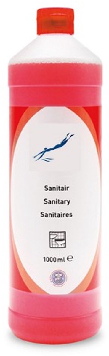 Claudius Sanitairreiniger 1 Liter – Badkamerreiniger – Voordeelverpakking – Navulling – 12 Stuks