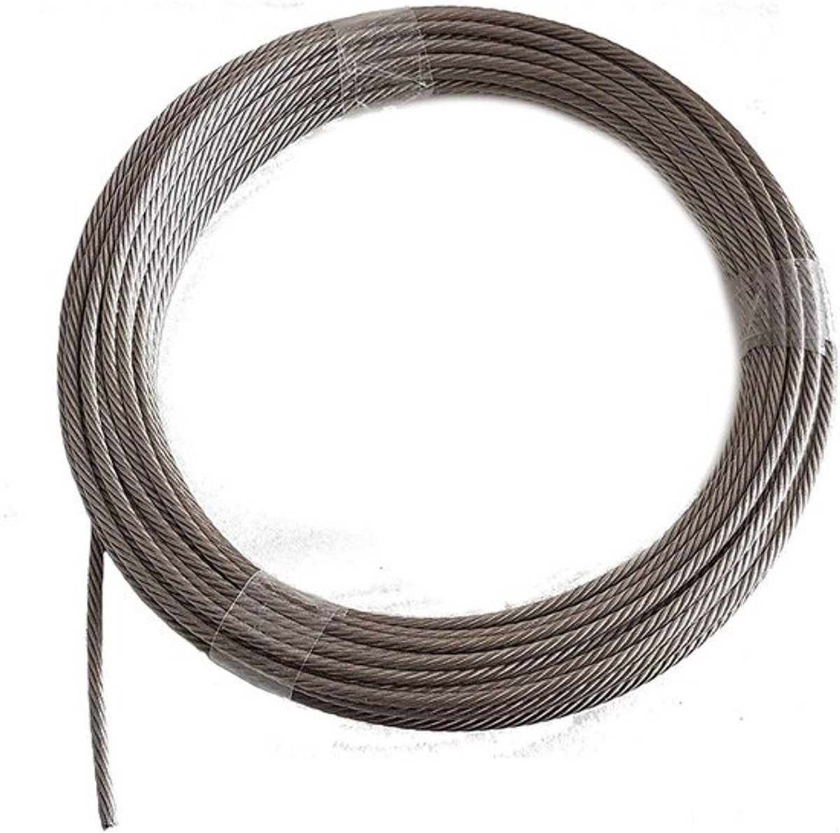 Staalkabel 3mm - Roestvrij staal kabel - Maritiem Gebruik - 7x19 Constructie - 20 Meter - Zilverkleurig
