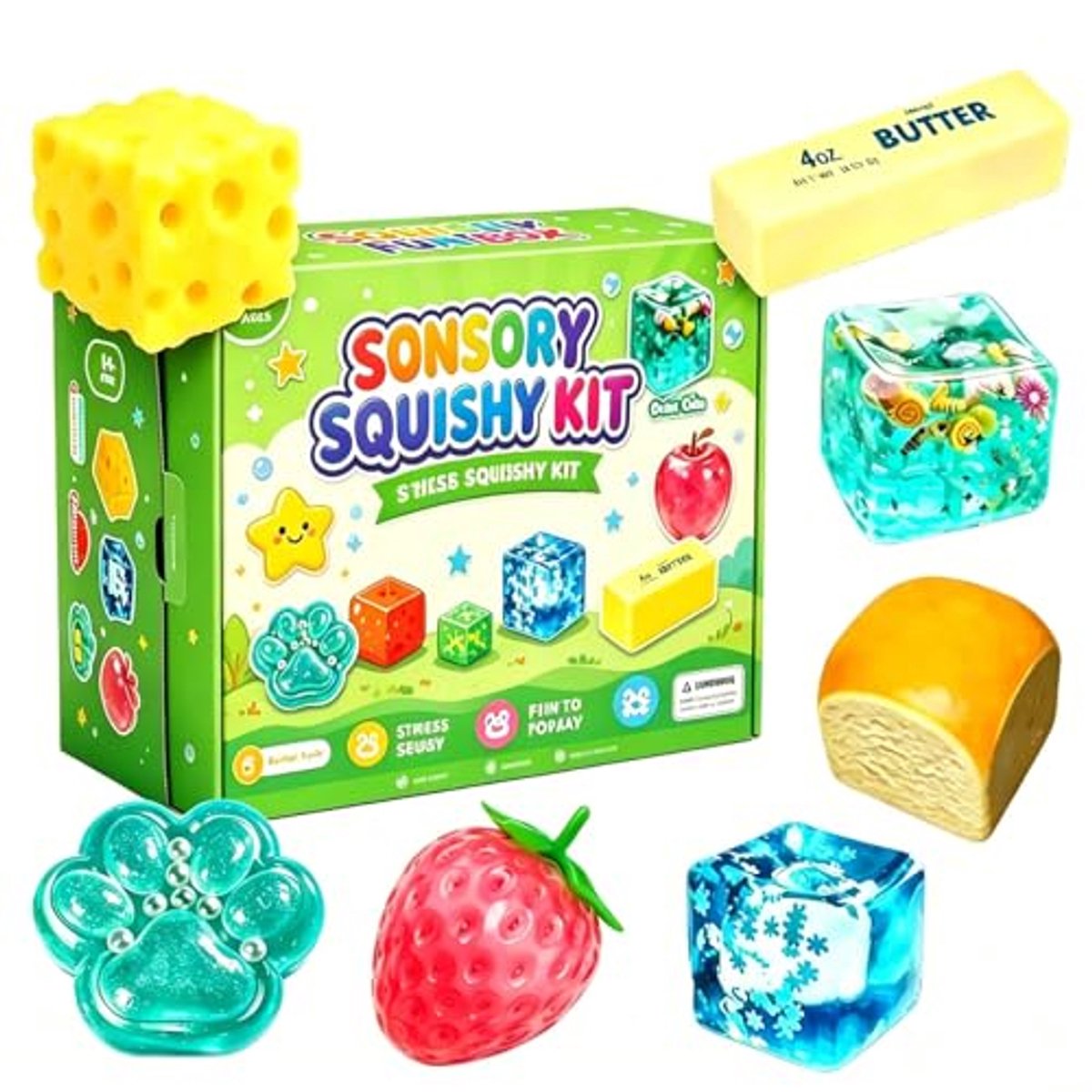 8-delige Squishy Verrassingsdoos - Maltose Langzaam Terugverende Squishies - Stressverlichter voor Volwassenen - Schattige Burea Decoratie - Feestcadeaus voor Mannen en Vrouwen - Uniek Verzamelobject voor Thuis en Kantoor