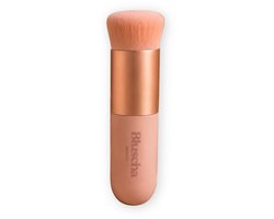 Bluscha® - Perfect Blend Brush – Foundation Kwast – Kabuki Make-up Brush – Voor Vloeibare & Crème Foundation – Roze/Rose Gold