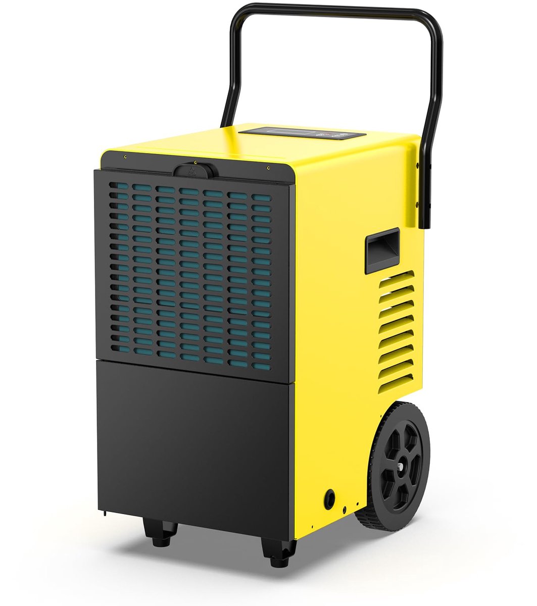Bouwdroger 50L per Dag – Luchtontvochtiger met 7L Watertank – Voor Ruimtes tot 150 m² – Automatische Ontdooiing