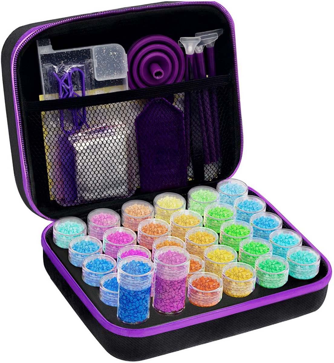 casalora - Diamond Painting Opbergdoos - Sorteerdoos - Diamond Painting Volwassenen - Diamond painting accessoires - Kralenopbergdoos met 30 vakjes