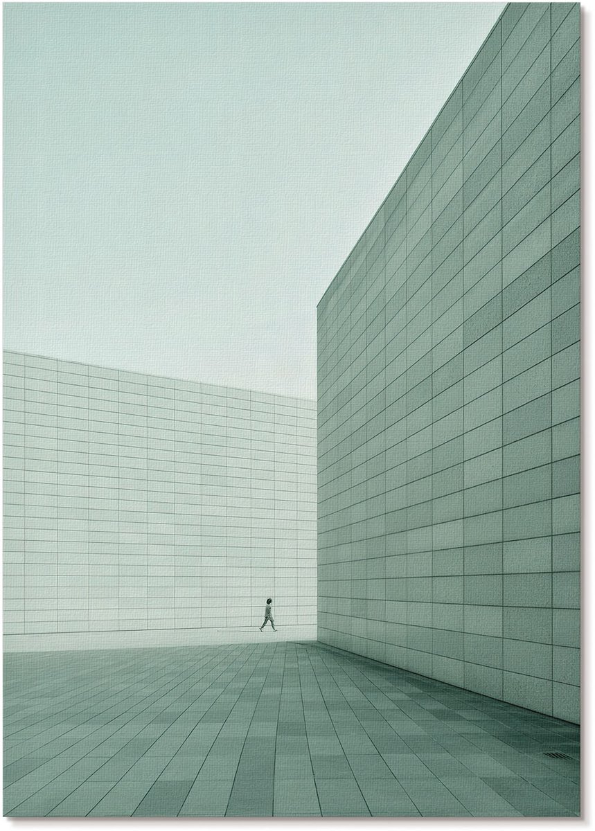 Tulup Polycanvas Poster - Moderne Architectuur, Fotografie - A4 - Grijs Kunst - Rechthoek - Kunstposter - Woonkamer, Slaapkamer, Kantoor - Modern